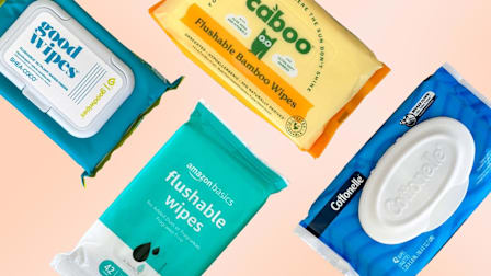 Four brands of flushable wipes